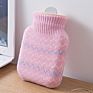 Ff202839-Plush Fabric Soft Silicone Water Bottle Bag Microwave Cute Knitted Cover Cold