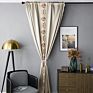 Flarol Embroidery Blackout Curtain for Livingroom and Bedroom Decoration with Tassels Polyester Rod Pocket