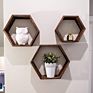 Floating Shelf Hexagon Set Honeycomb Wall Mounted Shelves Decorative Hanging Display for Collectibles Photos Frames Plants