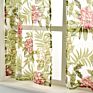 Floral Kitchen Curtains Set Short Windows Ready Made Sheer Curtains 3- Piece Kitchen Curtain Tier & Valance Set