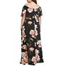 Floral Print off Shoulder a Line Bodycon Dress for Women