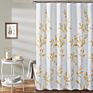 Flowers Printing Waterproof Metal Grommet Polymer Polyester Floral Shower Curtain