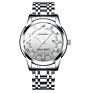 Fngeen 2081 Friendship Blue Boys Quartz Watch Nice Stainless Steel Band Luminous Date Display Concise Business Wrist Watch