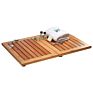 Foldable Non Slip Shower Floor Mat Bamboo Bathroom Floor Mat and Doormat