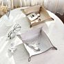 Foldable Pu Leather Tray Home Jewelry Storage Tray Basket Coin Key Makeup Tray