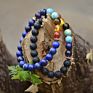 Free Sample Handmade Yoga Inspirational Bracelet, Natural Lava Stone Essential Oil Diffuser 7 Chakra Bead Bracelet