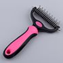 Free Sample Pet Grooming Wide Brush Double Sided Shedding Dematting Undercoat Rake Dog Hair Comb