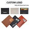 Free Sample Tiding Women Color Saffiano Leather Card Holder Slim Credit Cardholder Wallet