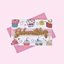 Fresh Pink Design Stock 3D Birthday Card with Glitter Stamping for Friends or Children