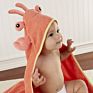 from 100%Cotton Terry Animal Shape Baby Hooded Towel,Baby Washer 3D Lobster Laughs Bath Towels