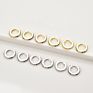 Fuamay 925 Sterling Silver 18K Gold Plated Color Crystal Tiny Small Rainbow Huggie Earrings