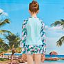 Full Long Sleeve Bathing Suits Kid Swimwear Children Girls Rashguard Set Swimsuit