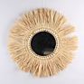 Furniture Mirrors Decor Wall Home Living Room Fish Rattan & Grass Mirror
