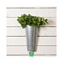 Galvanized Zinc Wall Planter Decor Half round Bucket Metal Wall Hanging Pot Outdoor and Indoor