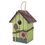 Garden Decoration Windproof Wooden Feeder Outdoor Hanging Wild Bird Animal Diy House