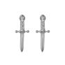 Gemnel Hote Delicate Bijoux En Argent 925 Sword Earrings Studs