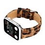 Genuine Leather Horsehair Classical Leopard Design for Apple Watch Series 4 Band Leather Strap for Smart Watch