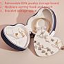 Gift Storage Organizer Small Portable Jewellery Travel Case Joyero Pu Leather Heart Shape Jewelry Box