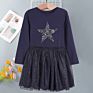 Girls' Dresses Star Pattern Baby Girl Party Dresses Children's Clothing Long-Sleeved Girl Dress