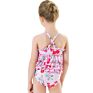 Girls Infant Swimwear One-Piece Sweet Pink Swimsuit Ruffled Floral Printed Bikini for Girls