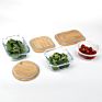 Glass Food Storage Container Bamboo Lid Food Container