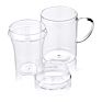 Glass Tea Infuser Mug 340Ml Double Layer Teacup Set with Lid On