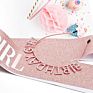 Glitter Birthday Girl Sash Rhinestone Happy Birthday Headbands Set for Girls Birthday Party Supplies