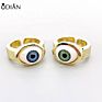 Gold Filled Jewelry Evil Eye Rings Jewelry Accessories Big Wide Bang Evil Eye Stones Ring 18 Gold Plated Enamel Ring