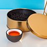 Gold Food Grade Empty Cookie round Tin Boxes Biscuit Cake Metal Tinplate Box