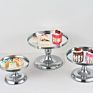 Gold Mirror Cake Stand Crystal Cupcake Fancy Wedding Party Birthday Dessert Trays round Tea Sweet Cake Stand