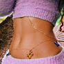 Gold Plated Herringbone Flat Snake Belly Waist Chain Women