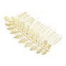 Gold Plated Leaf Hairpin Hair Combs Hair Sticks Barrettes Gift for Women Girl Accessories