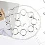 Gold Silver Chained Belt Women Circle Shaped Metal Chain Female Waist Belt for Dress Waistband