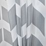 Grey and White Zig Zag Striped Pattern Polyester Fabric Customized Design Shower Curtain