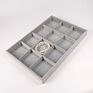 Grey Velvet Jewelry Display Tray Pendant Earrings Rings Display