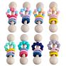 Gym Ring Rodent Silicone Beads Newborn Montessori Rattles Toys Wooden Baby Teether