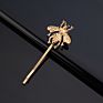 Gold Hair Clips,Bling Crystal Bee Animal Charm Hair Pins Bobby Pins