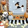 Halloween Doormat Blanket Welcome Home Front Door Decorations Outdoor Kitchen Living Room Pumpkin Ghost Floor Mat Rug Carpets