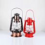 Halloween Outdoor Garden Battery Operated Metal Vintage Style Led Hurricane Decorative Chinese Red Lanterns Light