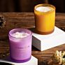 Hand Aromatherapy Natural Label Crystal Gemstone Infused Spiritual Scented Organic Soy Wax Candles with Crystal