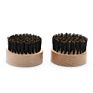 Hand Made Mini round Beard Brush Wood Boar Bristle Men's Shaving Mustache Brush for Hair Sweeping Wave Brush