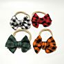 Hand Tied Toddler Nylon Headbands Buffalo Plaid Bow for Baby Girls Pinwheel Bow Hair Band Headband Christmas