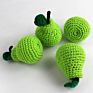 Handmade Crochet Ice Cream Crochet Food Ice Cream Toy Play Food Knitting Crochet Amigurumi Ice Cream Rattle for Nursery Decor,