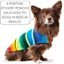 Handmade Dog Poncho from Mexican Serape Blanket Dog Clothes Coat Costume Sweater Vest