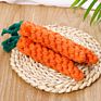 Handmade Knit Molar Jouet Pour Chien Cotton Rope Carrot Cotton Pet Rope Durable Chew Toy for Pets