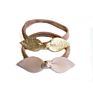 Handmade Leather Knot Bows Baby Girl Headbands Soft Baby Nylon Headbands