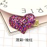 Handmade Newest Korean Style Twinkling Glitter Heart Shape Hairgrips Hair Clips for Baby