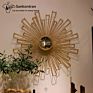 Handmade round Shape Sun Mirror Metal Wrought Iron Art Decor Bedroom Decor Wall