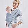 Hands Free Breathable Cotton Baby Wrap Carrier Stretchy Infant and Child Sling Carry up to 44 Lbs