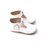 Happy baby brand soft sole leather shoes with flower edge
